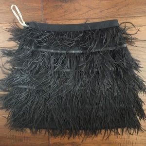 Black feather skirt